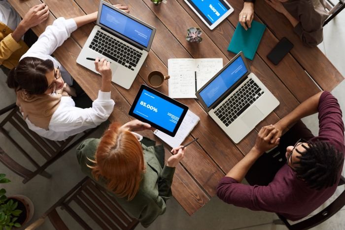 SEO team working